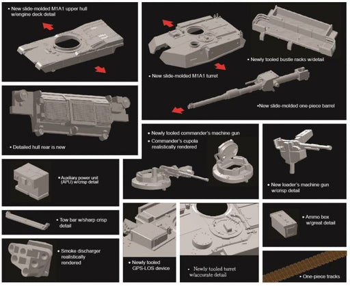 Dragon Models 7614 1/72 M1A1 Abrams AIM Model Tank Kit