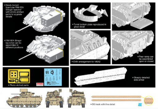 Dragon Models 7624 1/72 M6 Bradley Linebacker Air-Defense Vehicle Model Kit