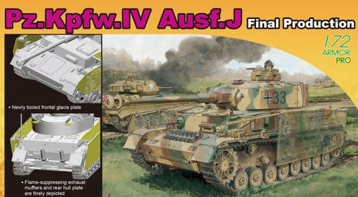 Dragon Models 7629 1/72 Pz.Kpfw. IV Ausf. J Final Production Model Tank Kit