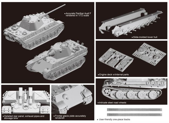 Dragon Models 7647 1/72 Sd.Kfz.171 Panther Ausf.F Model Tank Kit