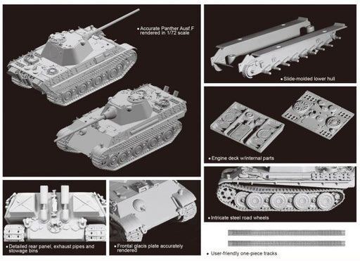 Dragon Models 7647 1/72 Sd.Kfz.171 Panther Ausf.F Model Tank Kit
