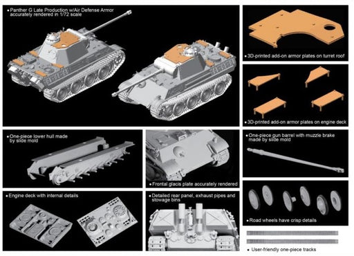Dragon Models 7696 1/72 Sd.Kfz. 171 Panther G Model Tank Kit