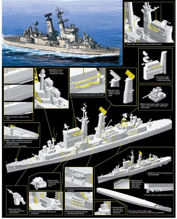 Dragon Models/Cyber-Hobby 7097 1/700 USS Albany CG-10 Model Ship Kit