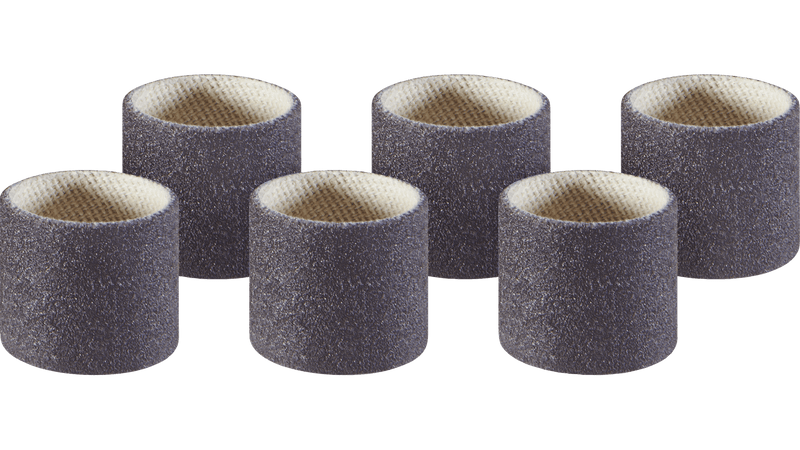 Dremel 445 1/2" 240 Grit Very Fine Sanding Drum Band (6 Pack)