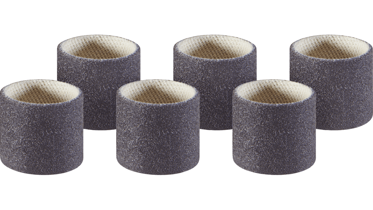 Dremel 445 1/2" 240 Grit Very Fine Sanding Drum Band (6 Pack)