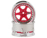 DS Racing DE-224 Pink and Chrome Element 6 Spoke Drift Wheel 2 Pack