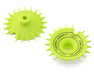 DS Racing DS-AD-AFL-BF Fluorescent Lime Sloped Aero Drift Wheel Covers for Drift Element Wheels (2 Pack)