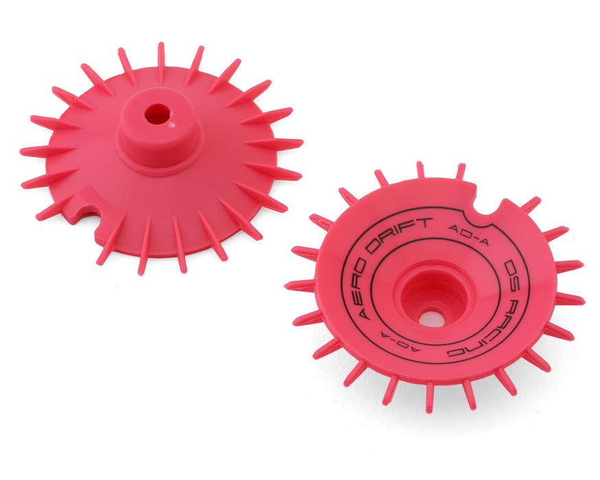 DS Racing DS-AD-AFP-BF Fluorescent Pink Sloped Aero Drift Wheel Covers for Drift Element Wheels (2 Pack)
