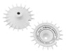DS Racing DS-AD-AW-BF White Sloped Aero Drift Wheel Covers for Drift Element Wheels (2 Pack)