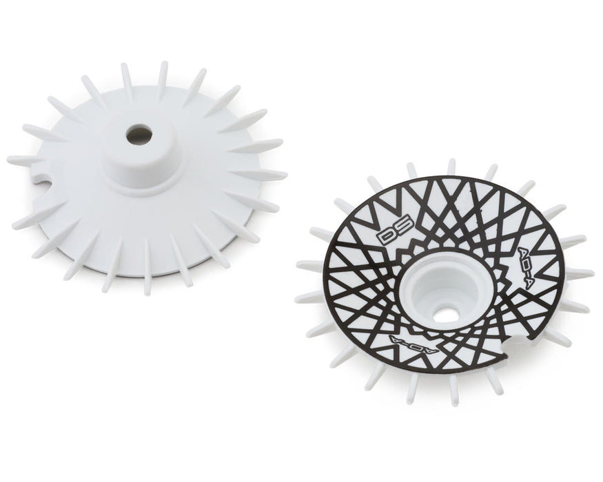DS Racing DS-AD-AW-BME White/Black Mesh Sloped Aero Drift Wheel Covers (2 Pack)
