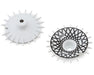 DS Racing DS-AD-AW-BME White/Black Mesh Sloped Aero Drift Wheel Covers (2 Pack)