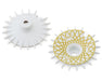DS Racing DS-AD-AW-GDME White/Gold Mesh Sloped Aero Drift Wheel Covers (2 Pack)