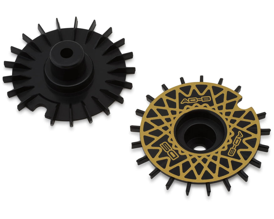 DS Racing DS-AD-BB-GDME Black/Gold Mesh Flat Aero Drift Wheel Covers (2 Pack)