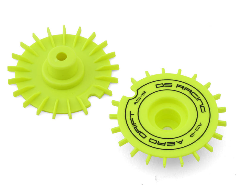 DS Racing DS-AD-BFL-BF Fluorescent Lime Flat Aero Drift Wheel Covers for Drift Element Wheels (2 Pack)