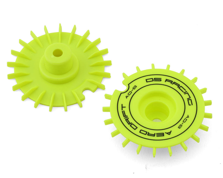 DS Racing DS-AD-BFL-BF Fluorescent Lime Flat Aero Drift Wheel Covers for Drift Element Wheels (2 Pack)