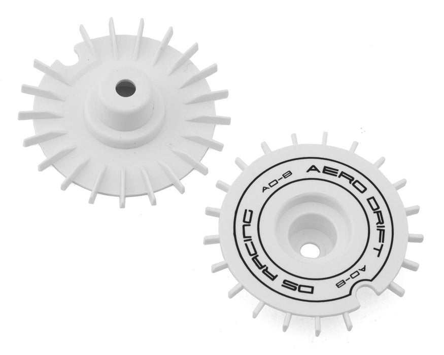 DS Racing DS-AD-BW-BF White Flat Aero Drift Wheel Covers for Drift Element Wheels (2 Pack)