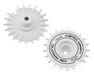 DS Racing DS-AD-BW-BF White Flat Aero Drift Wheel Covers for Drift Element Wheels (2 Pack)