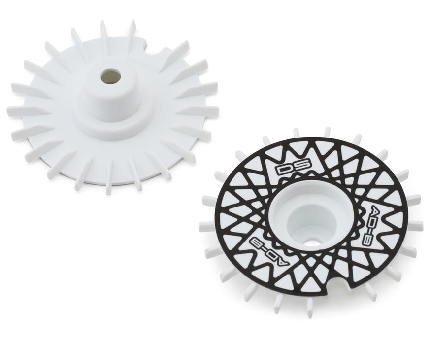 DS Racing DS-AD-BW-BME White/Black Mesh Flat Aero Drift Wheel Covers (2 Pack)