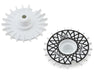 DS Racing DS-AD-BW-BME White/Black Mesh Flat Aero Drift Wheel Covers (2 Pack)