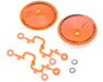 DS Racing DS-ADP-ATFO-BF Fluorescent Orange Sloped Aero Drift Wheel Covers (2 Pack)