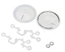 DS Racing DS-ADP-ATW-BF Clear/White Sloped Aero Drift Wheel Covers (2 Pack)