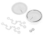 DS Racing DS-ADP-BTW-BF Clear/White Flat Aero Drift Wheel Covers (2 Pack)