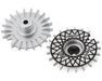 DS Racing DS-BD-AS-BME Silver/Black Mesh Flat Aero Drift Wheel Covers (2 Pack)