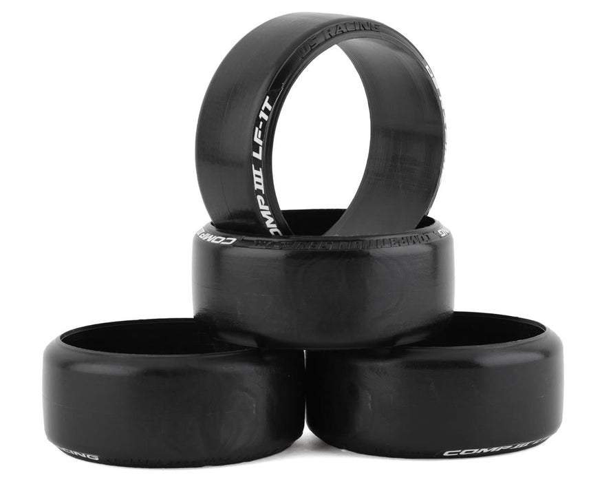 DS Racing CS3-LF1T Competition III Slick Drift Tires (4 Pack) LF-1T - Smooth Asphalt, Tile and Epoxy (Soft)