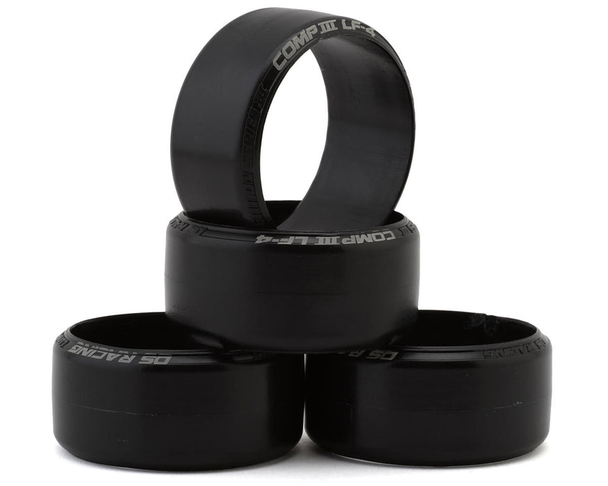 DS Racing DS-CS3-LF4-29 Competition III 29mm Wide Slick Drift Tires (4 Pack) LF-4 - Polished Concrete and Carpet (Hard)