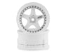 DS Racing DE-002 Triple White with Black Rivets Drift Element 5 Spoke Drift Wheels (2 Pack)