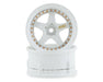 DS Racing DE-004 Triple White with Gold Rivets Drift Element 5 Spoke Drift Wheels (2 Pack)