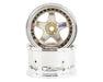 DS Racing DE-016 Gold & Chrome with Gold Rivets Drift Element 5 Spoke Drift Wheels (2 Pack)