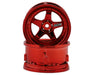 DS Racing DS-DE-033 Red Chrome Drift Element 5 Spoke Drift Wheels (2 Pack)