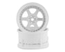 DS Racing DE-203 Triple White with Silver Rivets Drift Element 6 Spoke Drift Wheels (2 Pack)