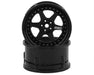 DS Racing DE-206 Triple Black with Silver Rivets Drift Element 6 Spoke Drift Wheels (2 Pack)