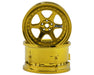 DS Racing DS-DE-231 Gold Chrome Drift Element 6 Spoke Drift Wheels (2 Pack)