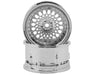DS Racing DS-DE-315 Silver with Chrome Lip Element Mesh 1/10 Drift Wheels (2 Pack)