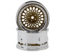 DS Racing DS-DE-321 Bronze with Chrome Lip Element Mesh 1/10 Drift Wheels (2 Pack)