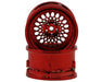 DS Racing DS-DE-333 Red Chrome Element Mesh 1/10 Drift Wheels with Adjustable Offset (2 Pack)