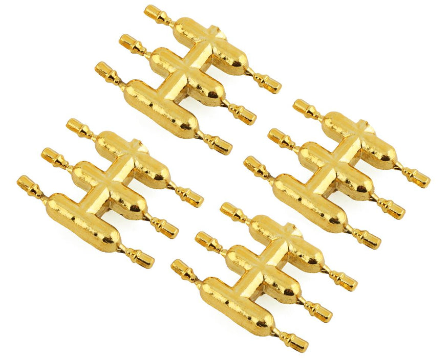 DS Racing DEN-1GC Gold Chrome Drift Element Short Scale Lug Nuts (24 Pack)