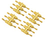 DS Racing DEN-1GC Gold Chrome Drift Element Short Scale Lug Nuts (24 Pack)