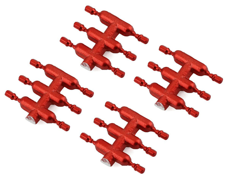 DS Racing DEN-1RA Red Drift Element Short Scale Lug Nuts (24 Pack)