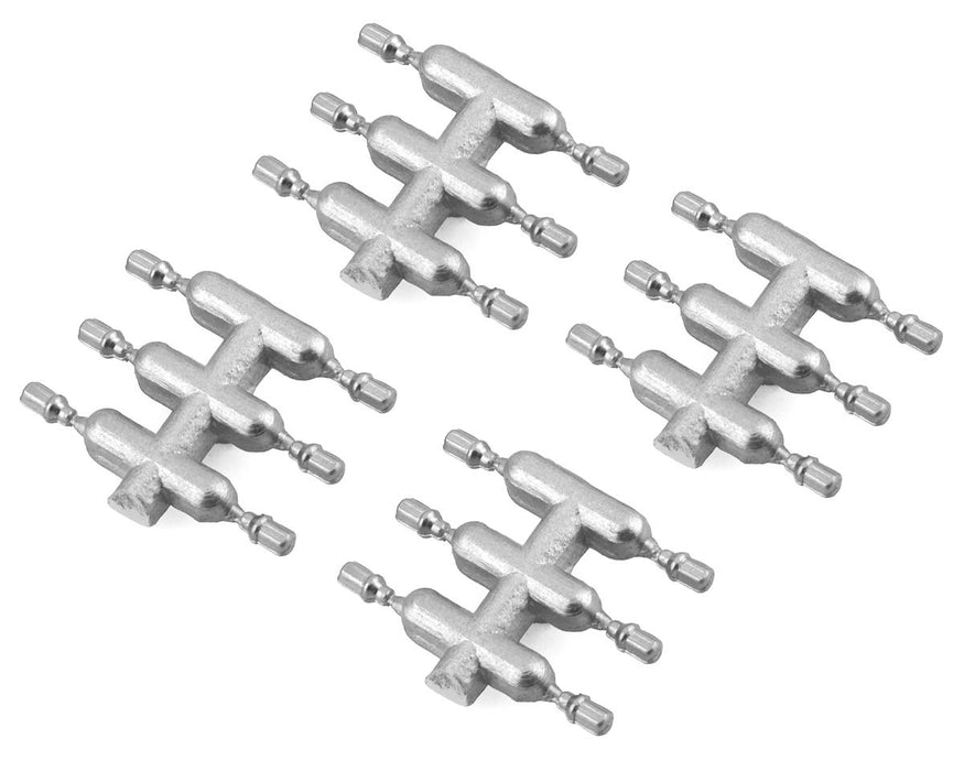 DS Racing DS-DEN-1S Silver Drift Element Scale Short Lug Nuts (24 Pack)