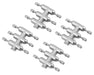 DS Racing DS-DEN-1S Silver Drift Element Scale Short Lug Nuts (24 Pack)