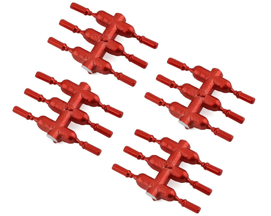 DS Racing DEN-2RA Red Drift Element Long Scale Lug Nuts (24 Pack)