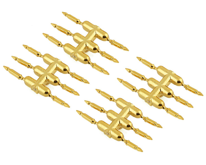 DS Racing DS-DEN-3GC Gold Chrome Drift Element Scale Bullet Lug Nuts (24 Pack)