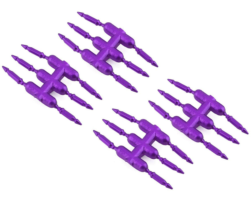 DS Racing DEN-3PUA Purple Drift Element Scale Bullet Lug Nuts (24 Pack)