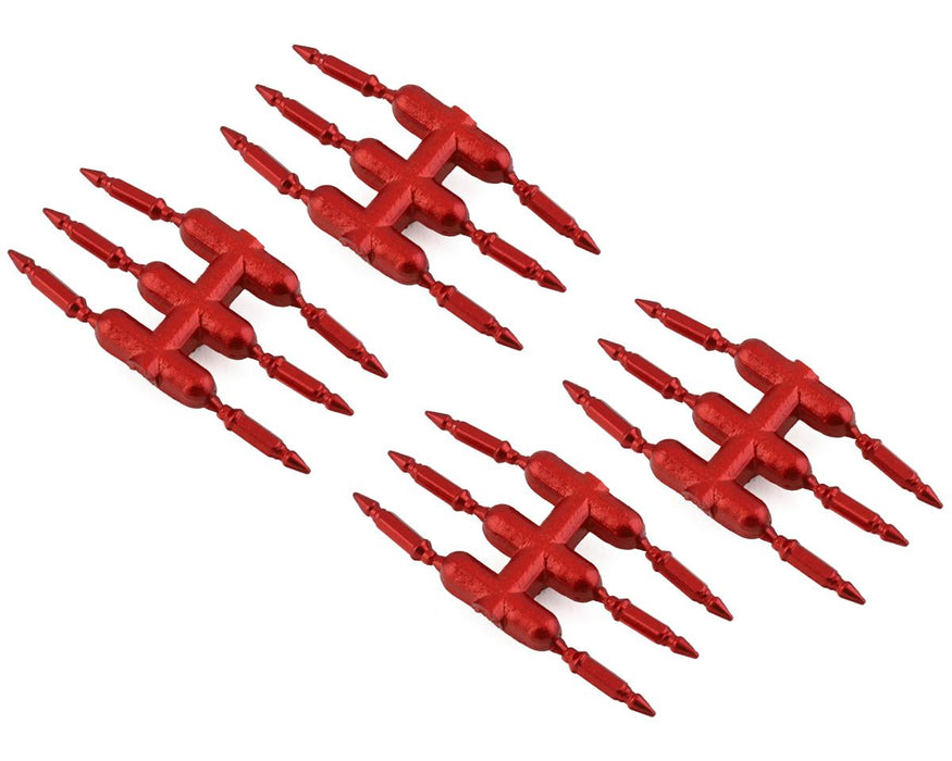 DS Racing DEN-3RA Red Drift Element Scale Bullet Lug Nuts (24 Pack)