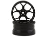 DS Racing DSC-DF-003 Black Hi Gloss Feathery Split Spoke Drift Wheels with 6mm Offset (2 Pack)