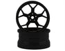 DS Racing DSC-DF-004 Matte Black Feathery Split Spoke Drift Wheels with 6mm Offset (2 Pack)